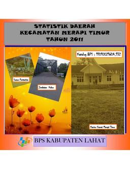 Statistik Daerah Kecamatan Merapi Timur Tahun 2011