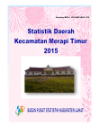 STATISTIK DAERAH KECAMATAN MERAPI TIMUR 2015